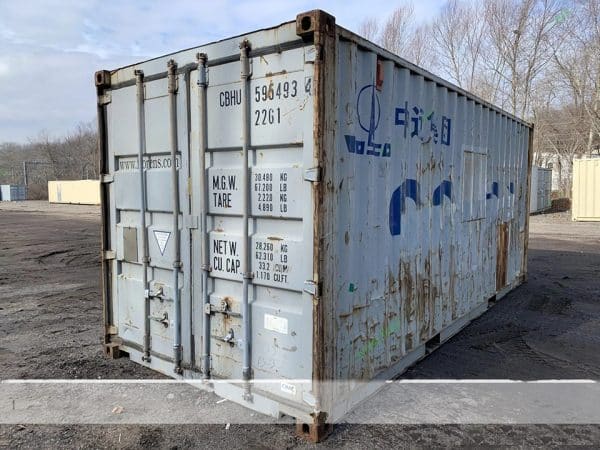 20′ x 8′ x 8.5′ Tall– AS IS Door Seals Show Light Used Shipping / Storage Container – GRAY - Image 2