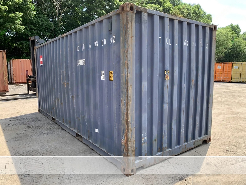 20′ x 8′ x 8.5′ Tall –Used Shipping / Storage Container-Wind and Watertight – Blue - Image 2