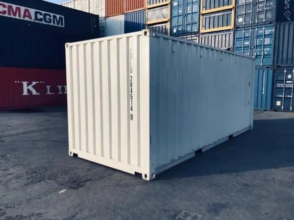 20ft Shipping Container (One Trip) White (RAL 9003) - Image 3